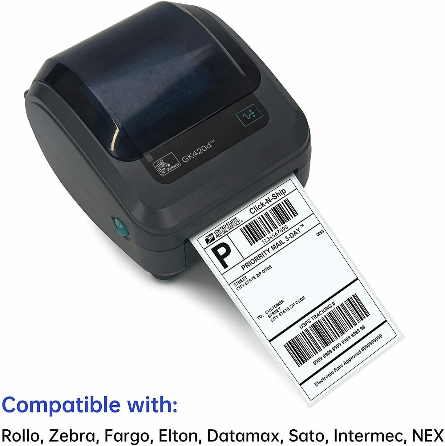 4x6 Fanfold Direct Thermal Shipping Labels