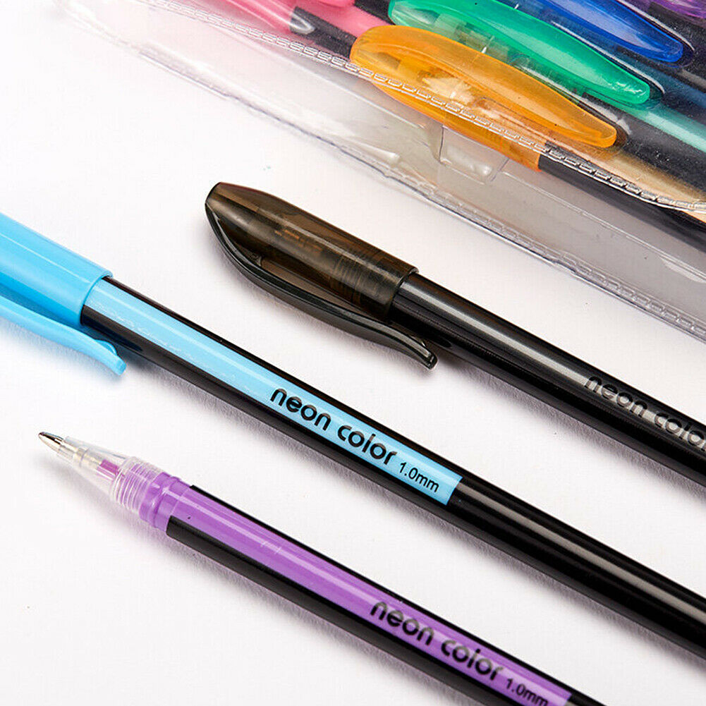 US 48Pcs Neon Color Gel Pastel Pen Point Marker Drawing Note Journaling Doodling