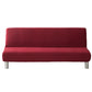 US Stretch Solid Color Futon Slipcover Full Or Queen Size Armless Sofa Bed Cover