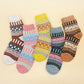 US 5 Pairs Wool Socks Womens Winter Warm Thick Knit Cabin Cozy Crew Socks 5-9