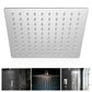 US 8/10/12'' Stainless Steel Flow Rainfall Square Shower Head Full Body Coverage