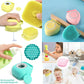 US Baby Silicone Bath Scrubber Gel Dispenser Comb Cradle Cap Pet Massage Brush