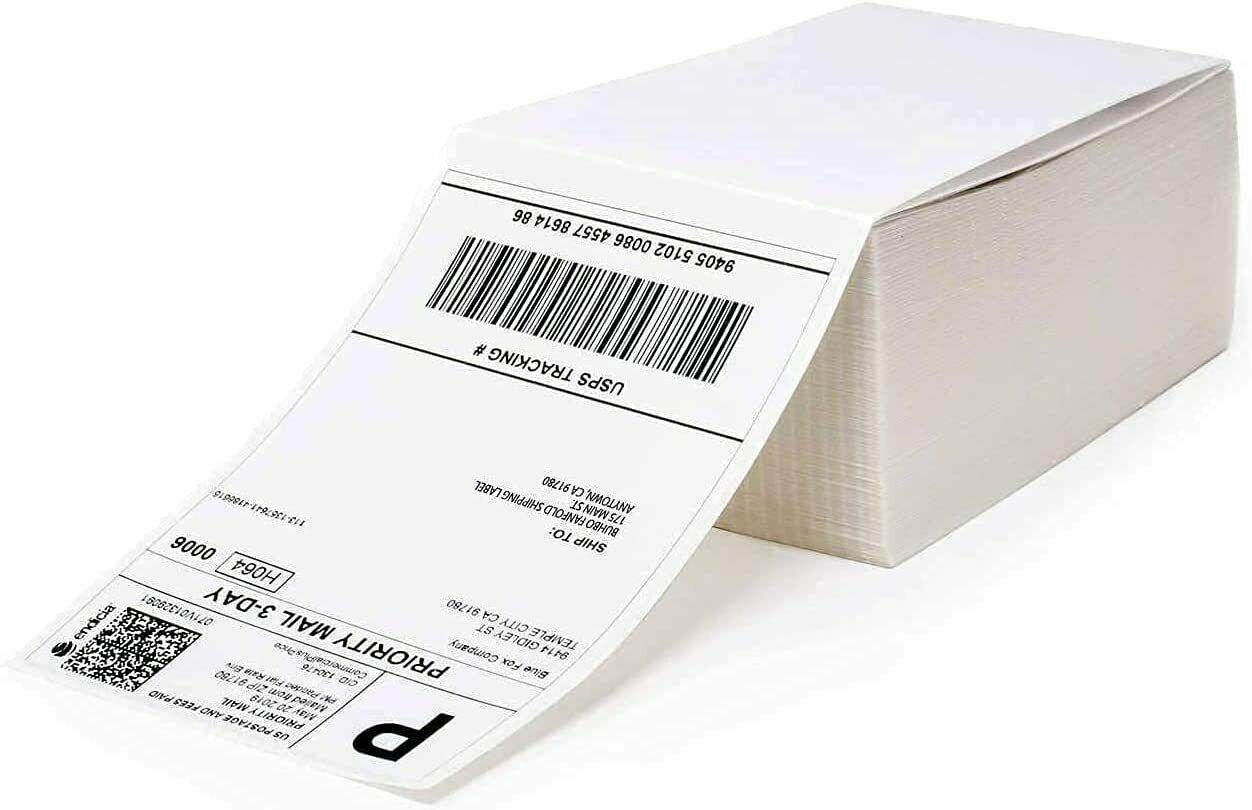 4x6'' Fanfold Thermal Labels Direct Shipping Label for Zebra Rollo Printers