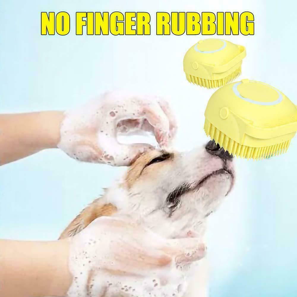 US Baby Silicone Bath Scrubber Gel Dispenser Comb Cradle Cap Pet Massage Brush