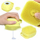 US Baby Silicone Bath Scrubber Gel Dispenser Comb Cradle Cap Pet Massage Brush