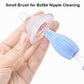 US 3PCS Set Silicone Feeding Baby Bottle Nipple Straw Cleaning Brush 360 Degree