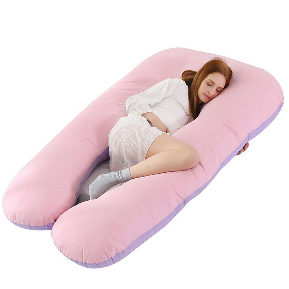 US Pregnancy Pillow(2 Sideds)-U Shaped Maternity Body Pillow with Cooling Cover