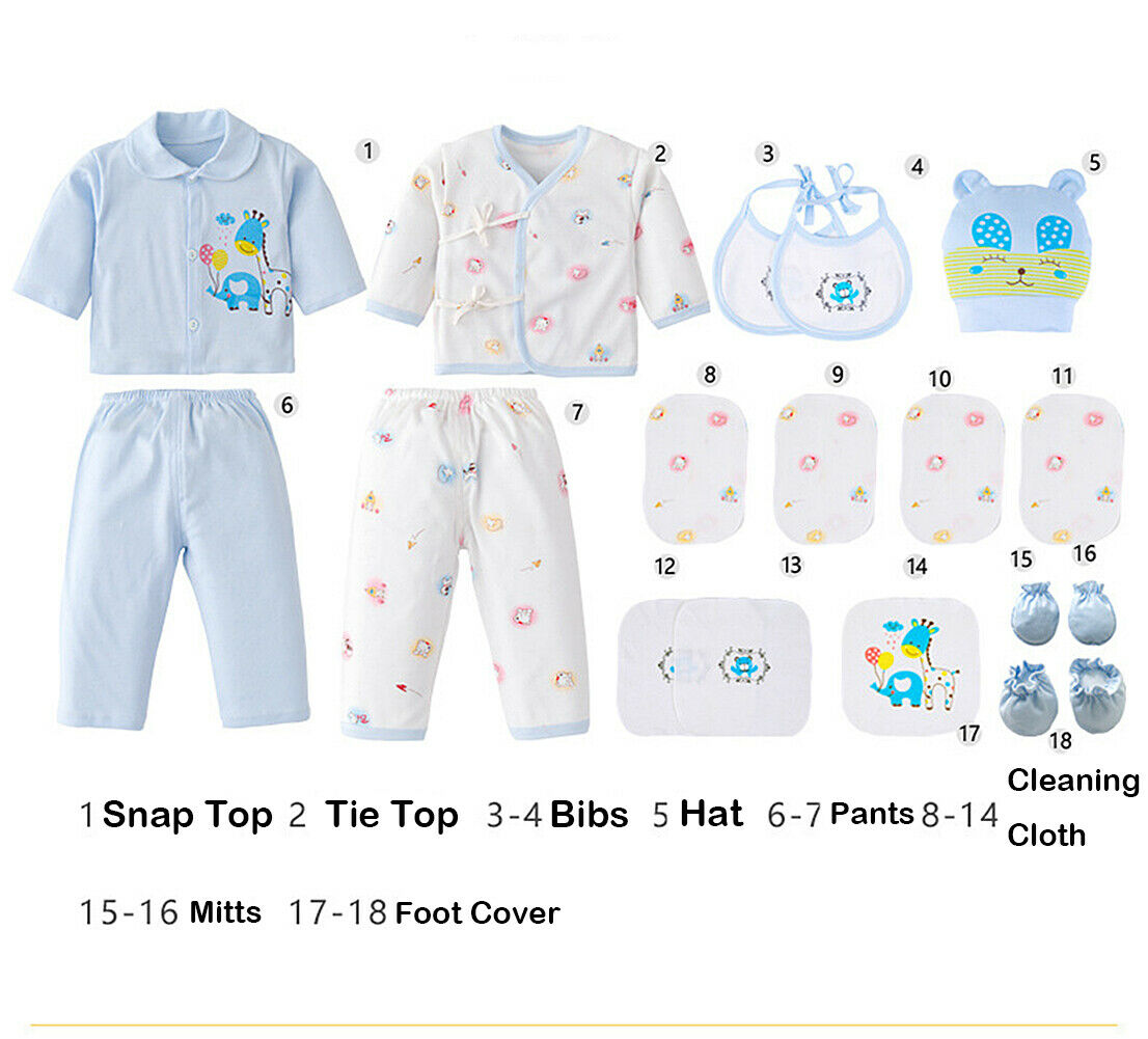 【待产送礼】 18件套新生儿衣服初生婴儿礼盒套装纯棉满月宝宝送礼用品
