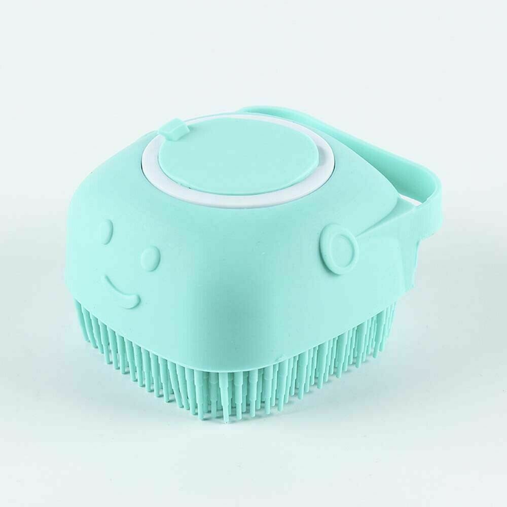 US Baby Silicone Bath Scrubber Gel Dispenser Comb Cradle Cap Pet Massage Brush