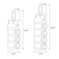 【多用途奶粉盒】便携婴儿奶粉盒 大容量彩色多层辅食盒 独立分层奶粉格外出储存盒