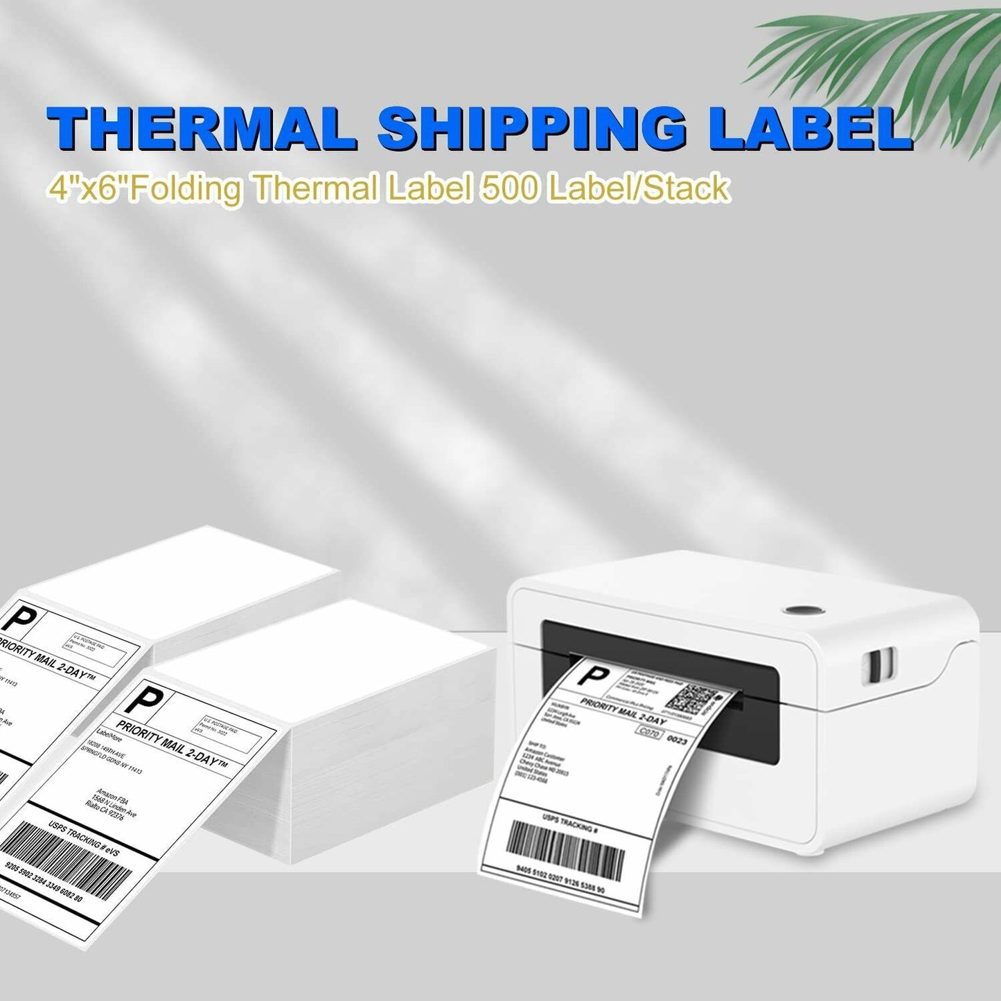 4x6 Fanfold Direct Thermal Shipping Labels